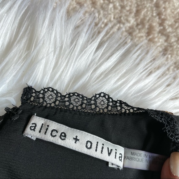 Alice+Olivia Black Becca Pouf Embroidered Dress - Picture 7 of 7